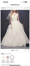DAVID'S BRIDAL COLLECTION Garza Ball Gown Wedding Dress with Double Straps