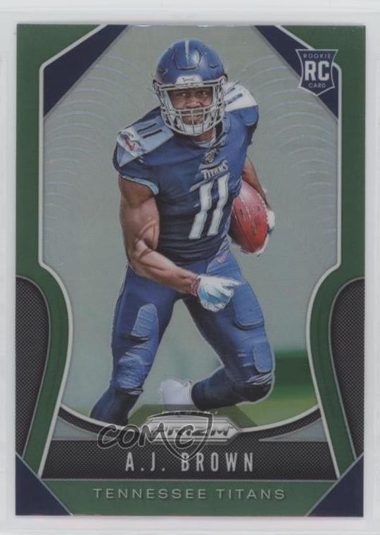 2019 Panini Prizm Rookies Green Prizm AJ Brown #344 t5p