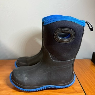Noble Outfitters Youth MUDS High Boots Dynamic Cobalt Waterproof Pull On 3