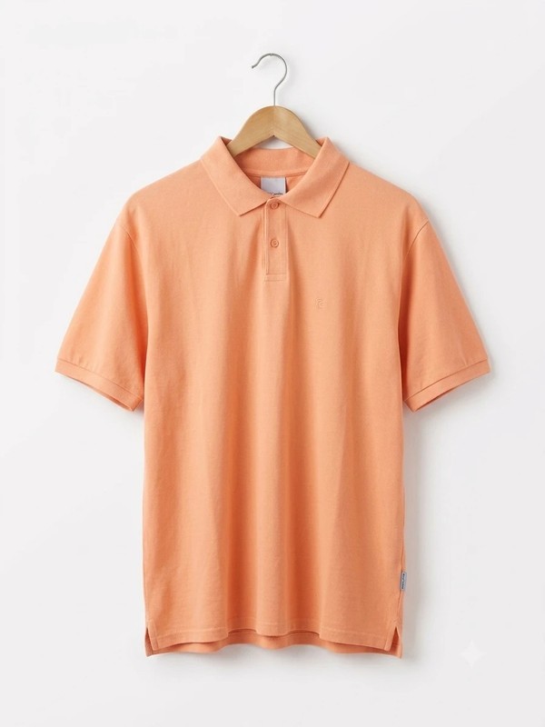 Polo manga corta naranja casual Pierre Cardin