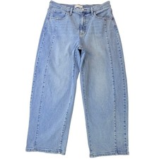 Jessica Simpson Light Wash Wide Leg Cropped Jeans Women Size 10