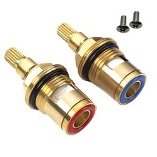 New 2Pcs Replacement Tap Cartridge Valve Kitchen Basin Mixer Quarter Turn
