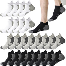 10-20 Pairs Athletic Ankle Socks for Men Breathable Low Cut Running Socks Cushio