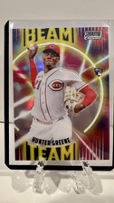 2022 Topps Stadium Club Chrome Hunter Greene  Rookie Beam Team BT-11 Reds