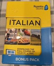 Rosetta Stone Italian Bonus Pack Bundle Lifetime Software  Grammar Guide 