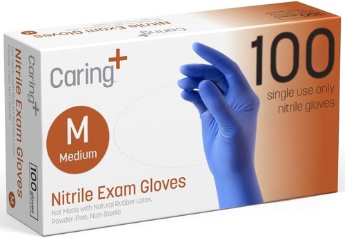 Gloves, Blue, Powder-Free, Disposable Gloves for Medical Care, First Aid, Cleani - Picture 2 of 14