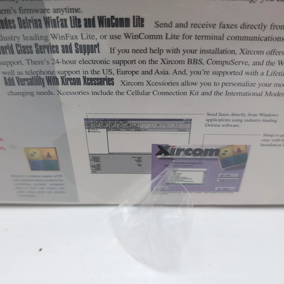 Xircom 33.6 Credit Card Ethernet modem New Sealed In Box - Image 4 of 4