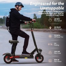 Electric Scooter 48v 800W For Adult 10"Off Road Fat Tires Fast Speed USA MAX