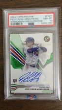2024 Topps Pristine Pete Crow-Armstrong #PA-PC Green Pulsar Refractor /150 Auto