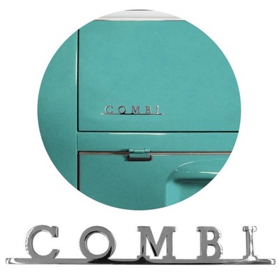 DECKLID SCRIPT EMBLEM BADGE STAINLESS STEEL COMBI VW BUS T1 T2 T3 T25 KOMBI