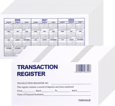 #ad 24 PCS Check Registers for Personal Checkbook Easy to Read Checkbook Register $8.32