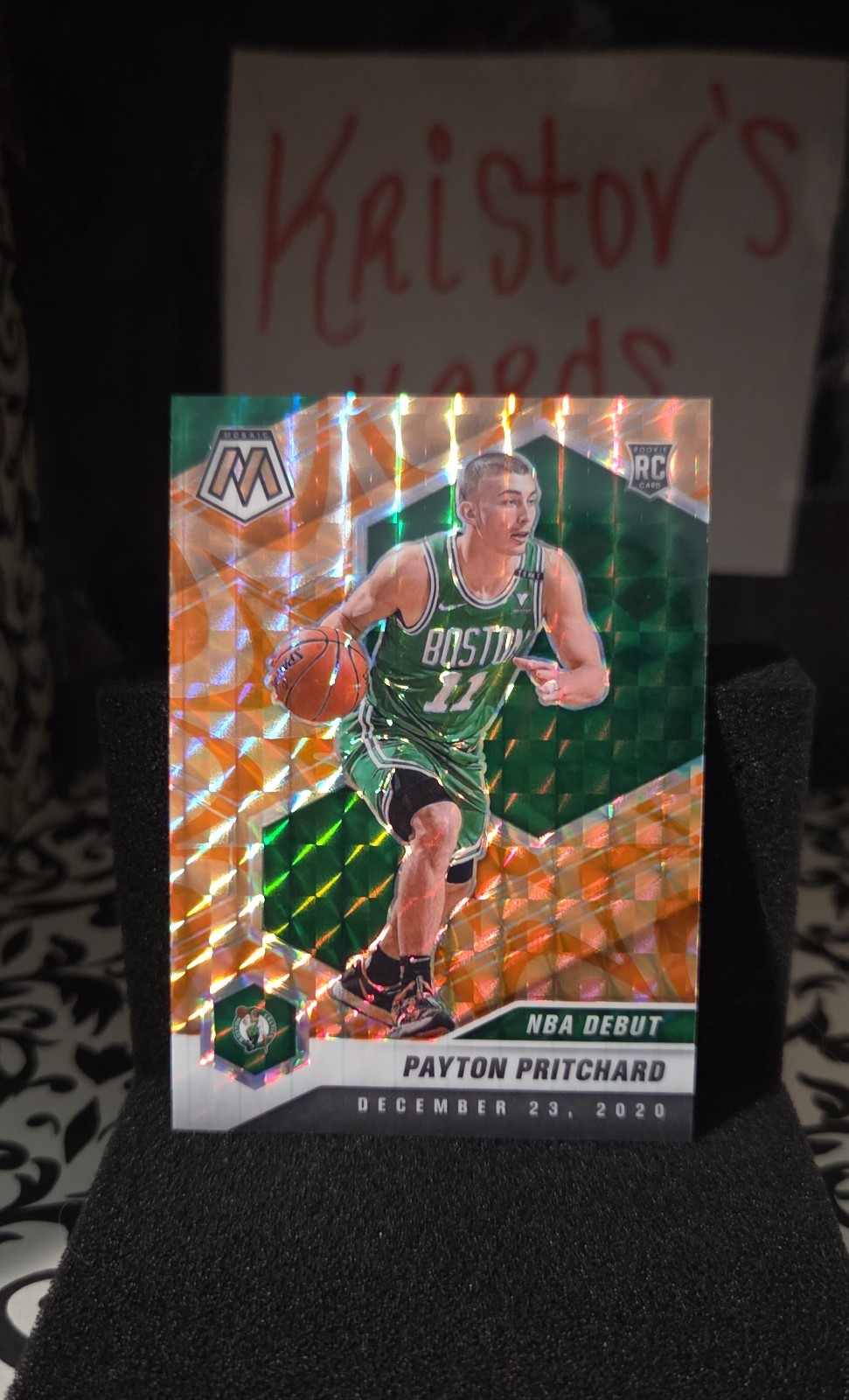 💣20-21 Panini Mosaic NBA Debut Payton Pritchard #269 Reactive Orange Prizm (RC)