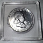 1963 50C Franklin Half Dollar Sealed In Plastic Case