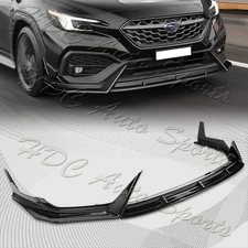 For 2022-2025 Subaru WRX CS-Style Painted BLK Front Bumper Lip Spoiler Splitter