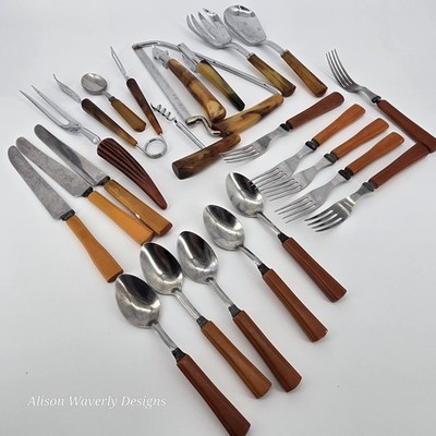 Bakelite Hostess Set & Utensils