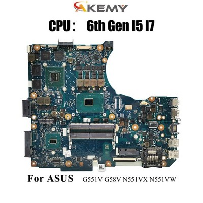 N551VW Laptop Motherboard For ASUS ROG G58V N551VX Mainboard W/ I5 I7 CPU