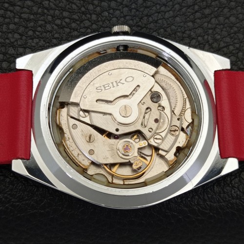 VINTAGE REFURBISHED SEIKO 5 AUTOMATIC 6309A JAPAN MENS RED DIAL WATCH a441376-3 - Picture 11 of 11