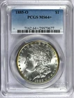 1885-O PCGS MS64+ Morgan Dollar with Nice Luster & Rim Toning