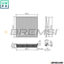 AIR FILTER FA0654 FOR RENAULT TRAFIC/II/Platform/Chassis/Van/Bus OPEL 4cyl 2.5L