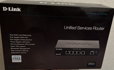 D-Link DSR-250V2 Dual WAN 4 Port VPN Router  - **NEW** Perfect For Hybrid/Remote
