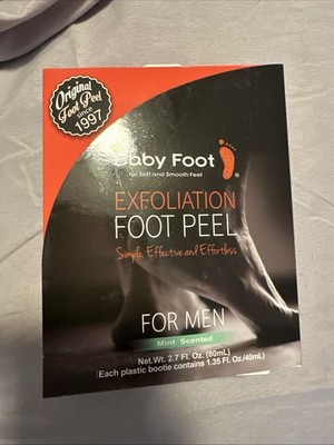 BABY FOOT Original Exfoliation Peel FOR MEN, Mint Scented 2.7 fl oz