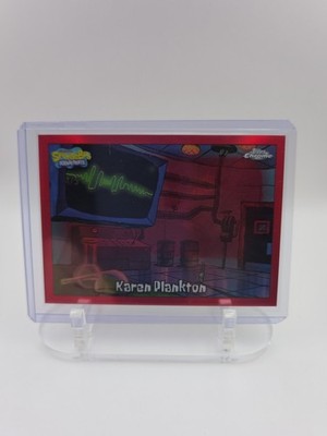   2025 Topps Chrome SpongeBob SquarePants #30 Karen Plankton Red /5   