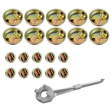 20Pcs 2 Inch and 3/4 Inch Metal Drum Bung Plug with Gasket Steel Bung Cap