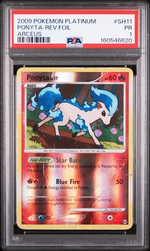 PONYTA 2009 POKEMON PLATINUM ARCEUS #SH11 REVERSE HOLO PSA 1 - LOW POP POP 4