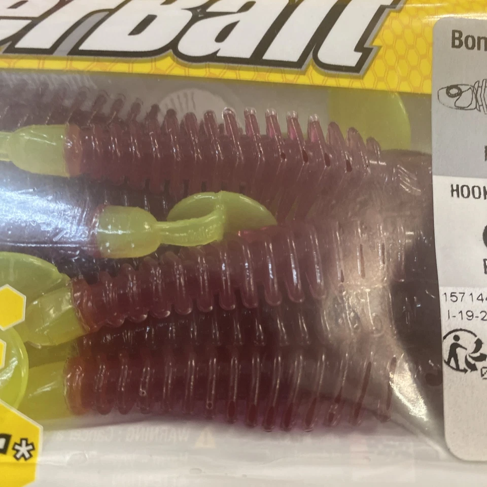 Berkley Powerbait 3,25” Bonefish Purple Chartreuse paquete de 8 unidades Foto 4 de 4