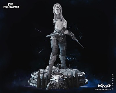 3D gedruckt 16K Resin The Witcher Ciri UNBEMALT WICKED Fan Made 1:6 Scale Statue