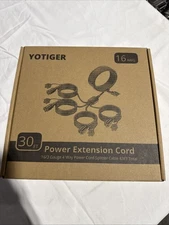 YOTIGER Outdoor Extension Cord 1 to 4 Splitter 30ft Weatherproof Black