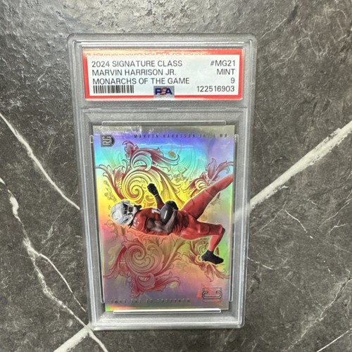 Topps 2024 Signature Monarchs Marvin Harrison Jr. MG21 Rookie PSA 9 Football
