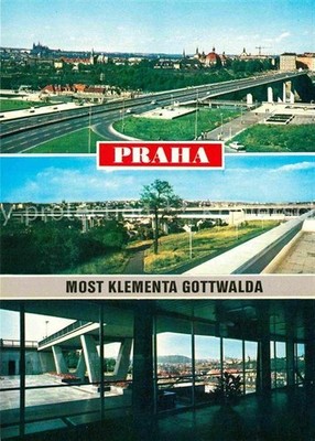 Praha Prahy Prague Most Klementa Gottwalds Bocni polet Vyhled ze stanice metra