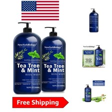 Tea Tree Mint Body Wash Set 2x 16.9 Fl Oz - Soothing Hydrating Cleanser