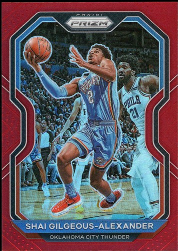 2020 Panini Prizm SHAI GILGEOUS-ALEXANDER #118 SGA Thunder RED Numbered 226/299