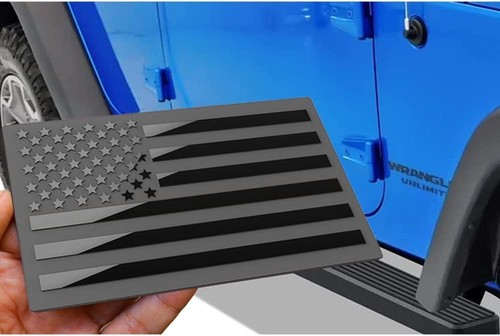 3D Metal American Flag Emblem Decal,Black Decal,for Car, B - Picture 5 of 6