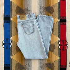 Vintage 90s Levi  s Orange Tab Denim Blue Jeans Size 36x33 Light Wash USA Made