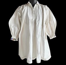 Vintage Men's Homespun Beaded Romanian Tunic Shirt