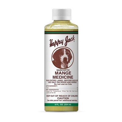 HAPPY JACK Mange Medicine & Treatment for Dogs & Horses - 8 oz, One Color 