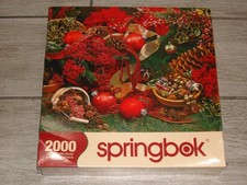 NEW/SEALED SPRINGBOK COLORS OF CHRISTMAS PUZZLE 2000pc large 34x42