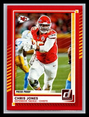 Chris Jones Kansas City Chiefs 2025 Donruss #106 Press Proofs Red