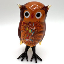 New Limited Edition Murano Glass Handcrafted Unique Size 4 Biggest Owl Figurine