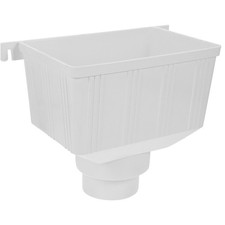 White PVC Gutter Downspout Diverter with Precision Leak Proof Manufacturing