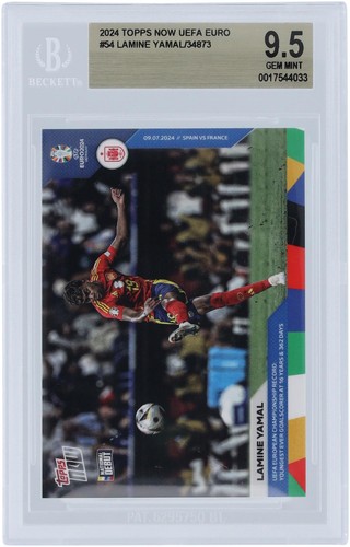 2024 Topps Now Uefa Euro Lamine Yamal ROOKIE CARD GRADED BGS 9.5 GEM MINT RC