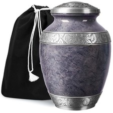 Cremation Urn for Adult Human Ashes - Large Handcrafted Funeral Memorial, Sla...
