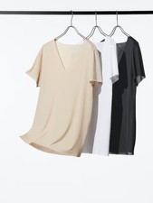 UNIQLO AIRism Deodorant Mesh V-Neck T-Shirt Men  s
