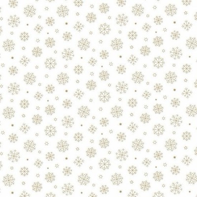 Fat Quarter Nutex weiß Weihnachten Schneeflocke Winter Metallic 100% Baumwollstoff