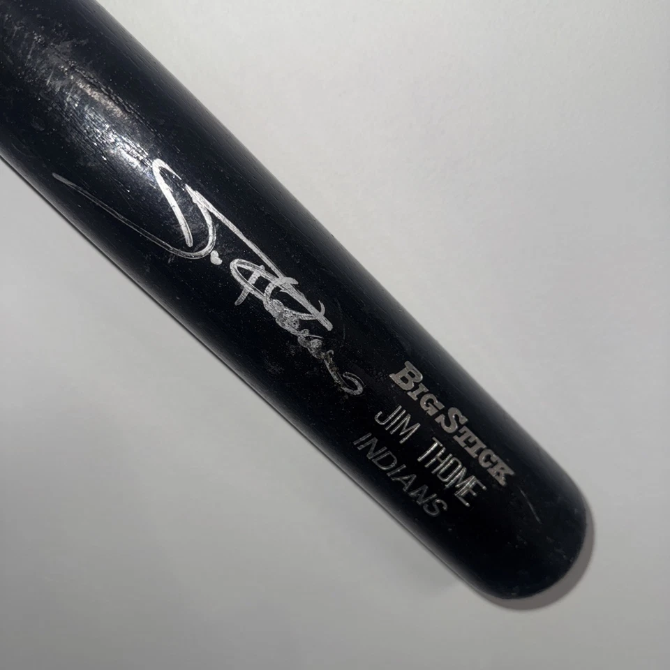 Бейсбольная бита с автографом Джима Тома Роулингса 34 дюйма Indians mlb  - Изображение 2 из 4