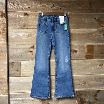Gap Kids 70s High Rise Flare Jeans Girl's Youth Size 10 NWT New