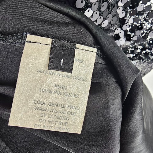 Wayne Cooper Mini Dress Womens Size 1 AU8 Black Sequin A Line Sleeveless Party - Picture 4 of 7